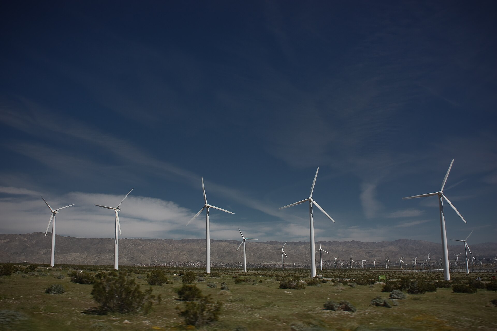 Windkraftanlagen bei Palm Springs in Kalifornien